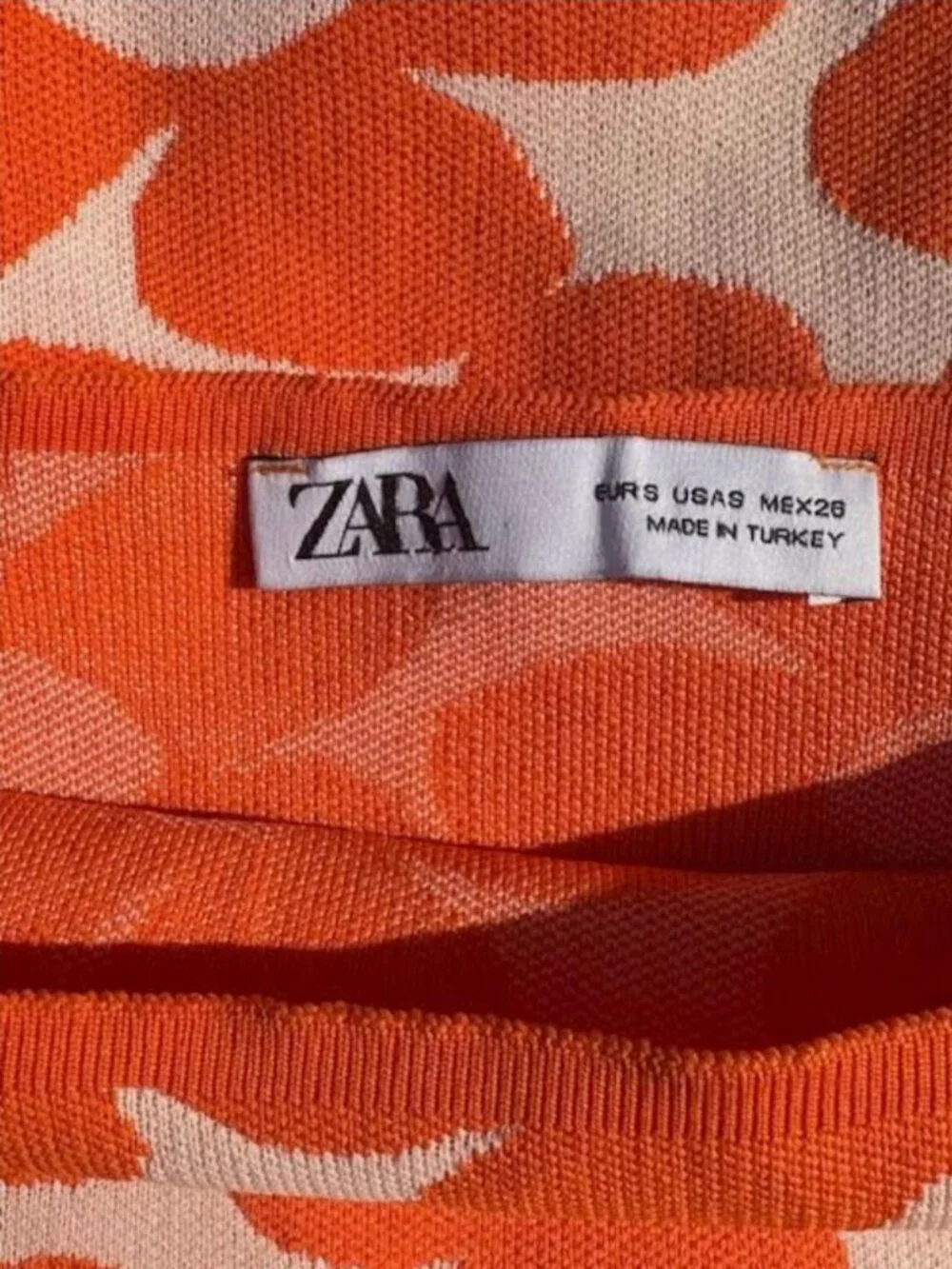 Zara orange floral summer dress - Picture 4 of 4